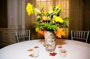 Mitzvah-Decor-Fall-Flowers-Tree-Trunk-Vases